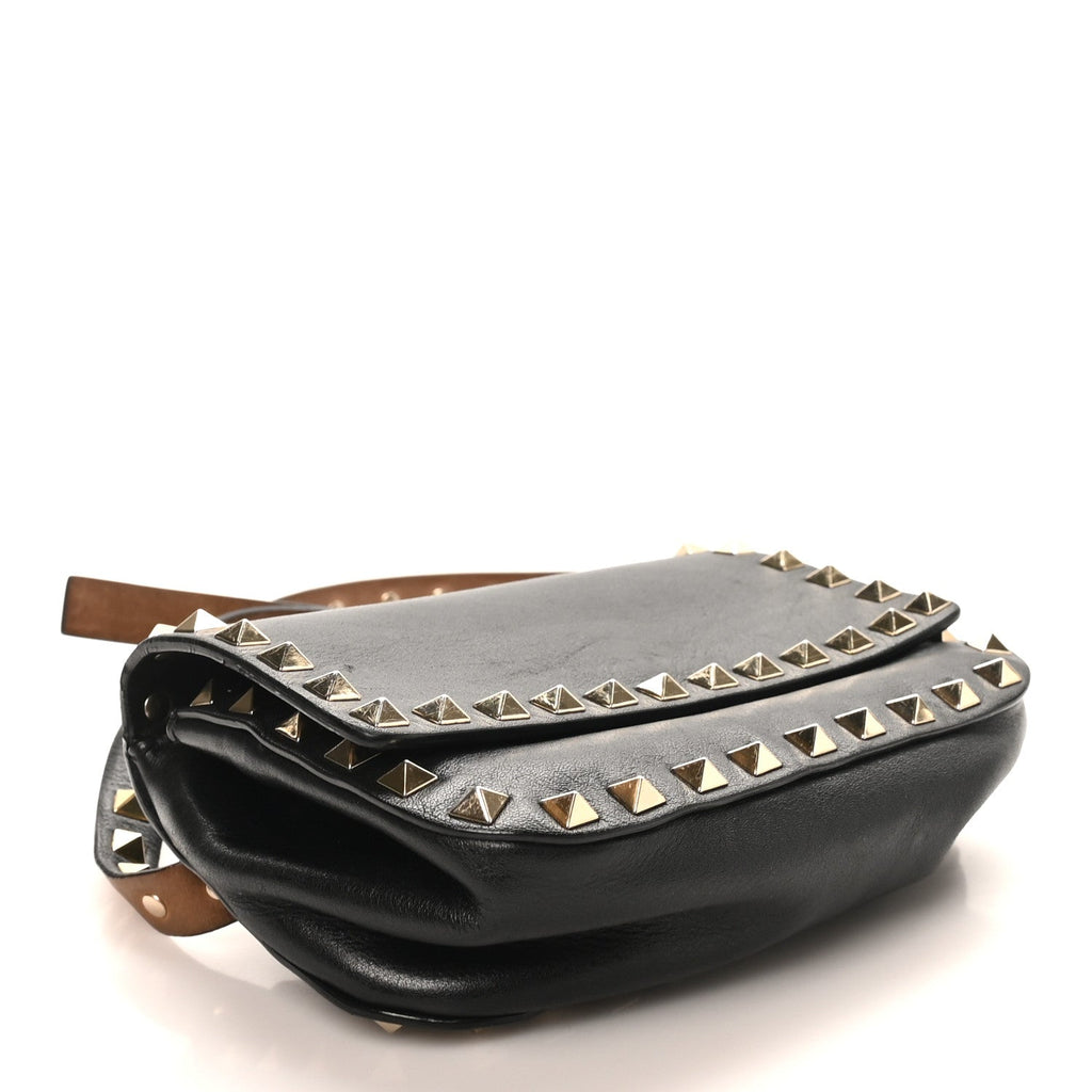 Vitello Rockstud Belt Bag Black