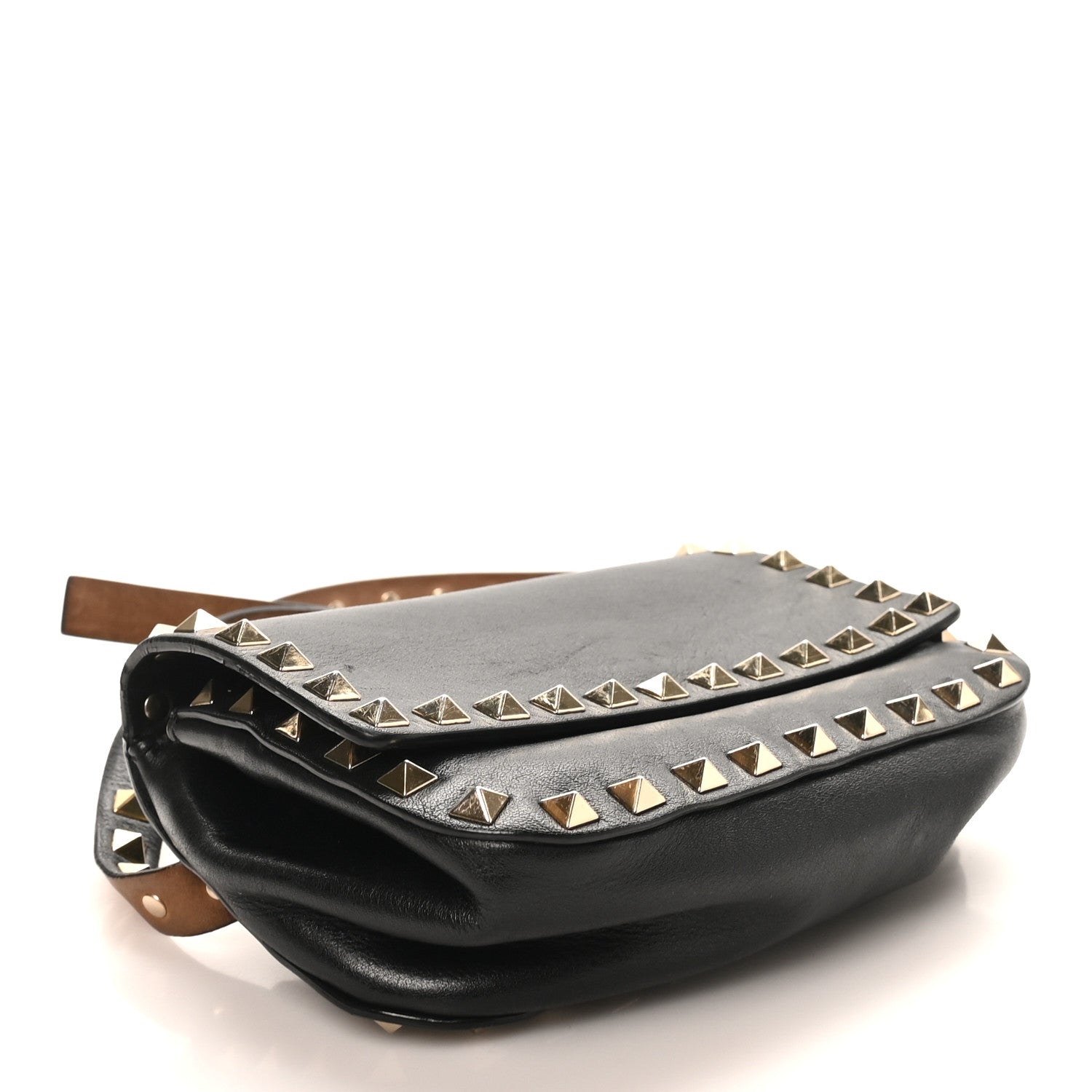 Vitello Rockstud Belt Bag Black