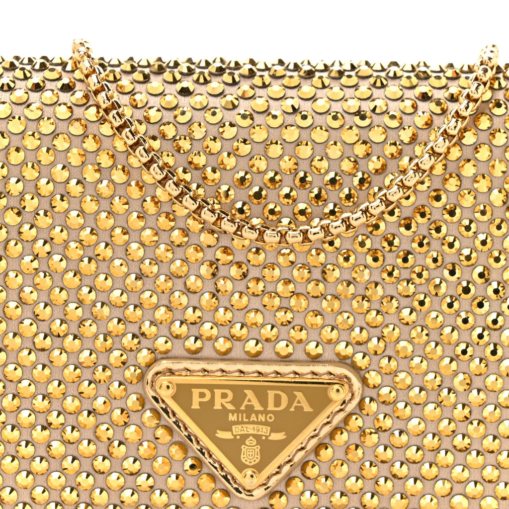 Satin Crystal Metal Triangle Logo  Holder With Strap Platino