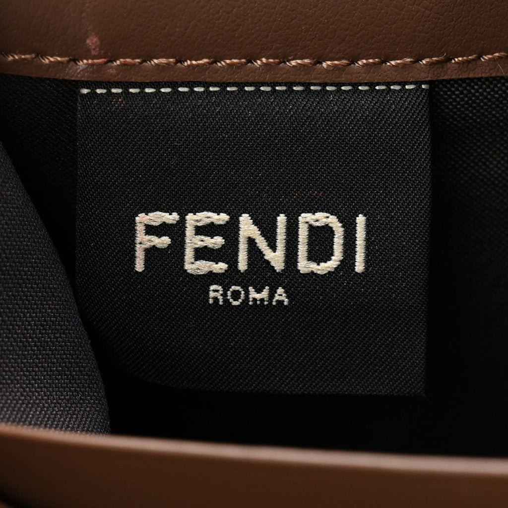 Vitello Soft F is Fendi Bi-Color FF 1974 Embossed Continental Envelope Wallet On Chain Maya Black