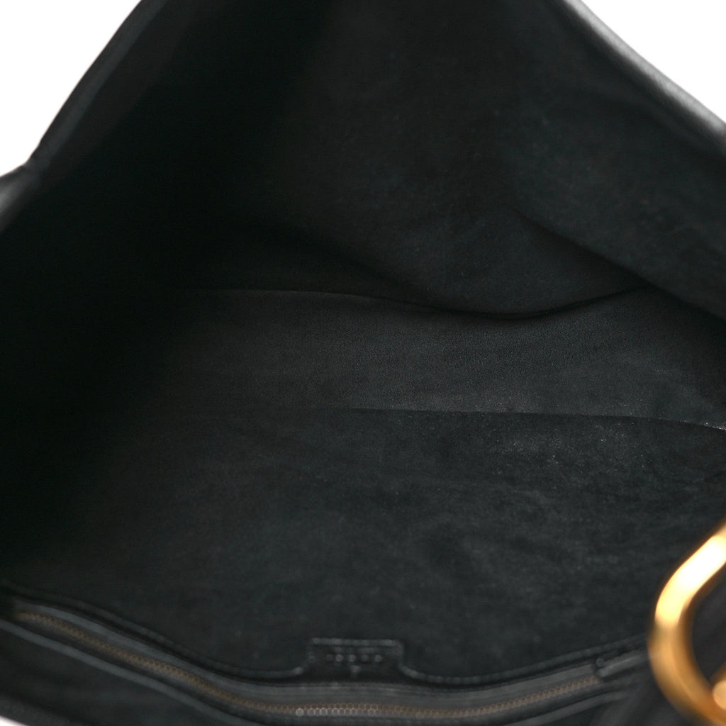 Goatskin Large Aphrodite Shoulder Bag Black