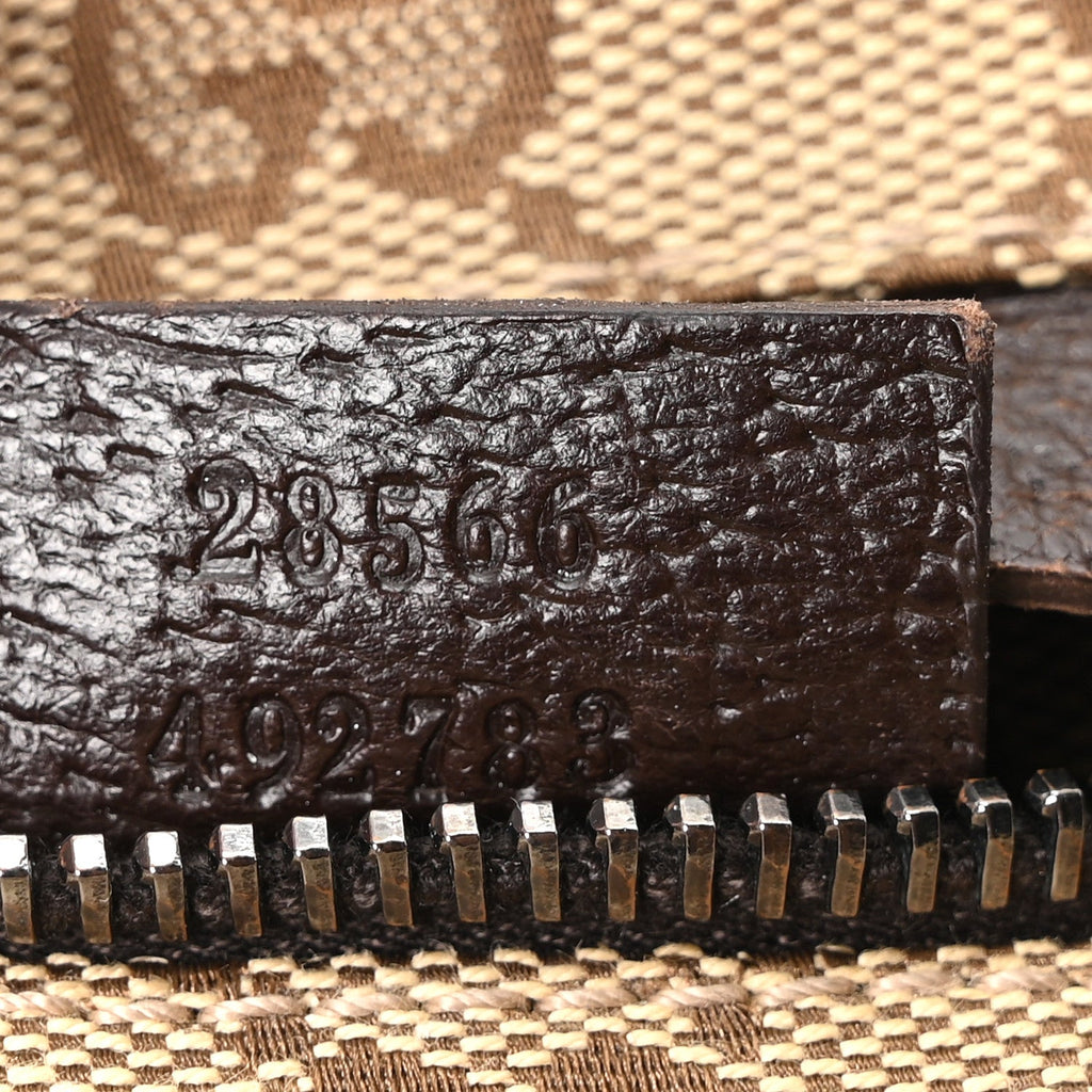 Monogram Web Belt Bag Dark Brown