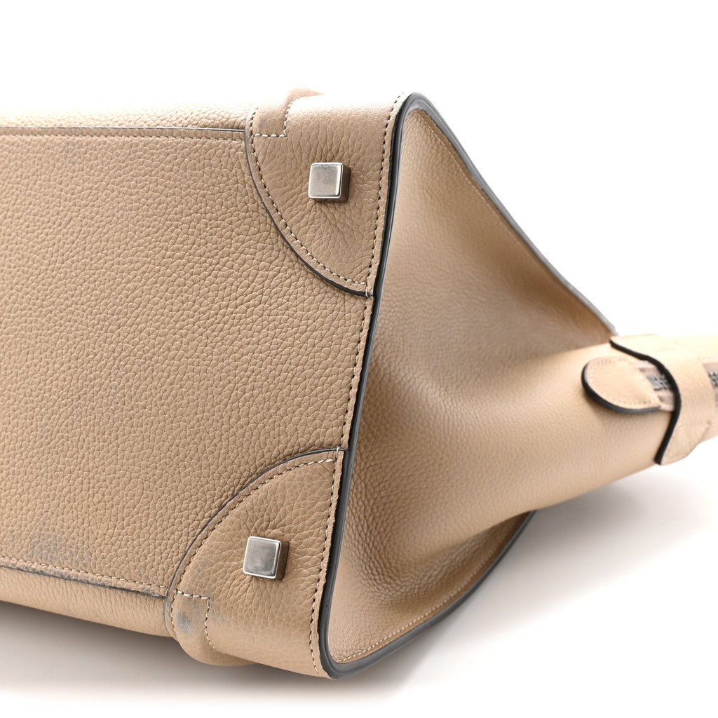 Drummed Calfskin Mini Luggage Dune