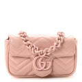 Calfskin Matelasse Monochrome GG Marmont Chain Belt Bag Perfect Pink