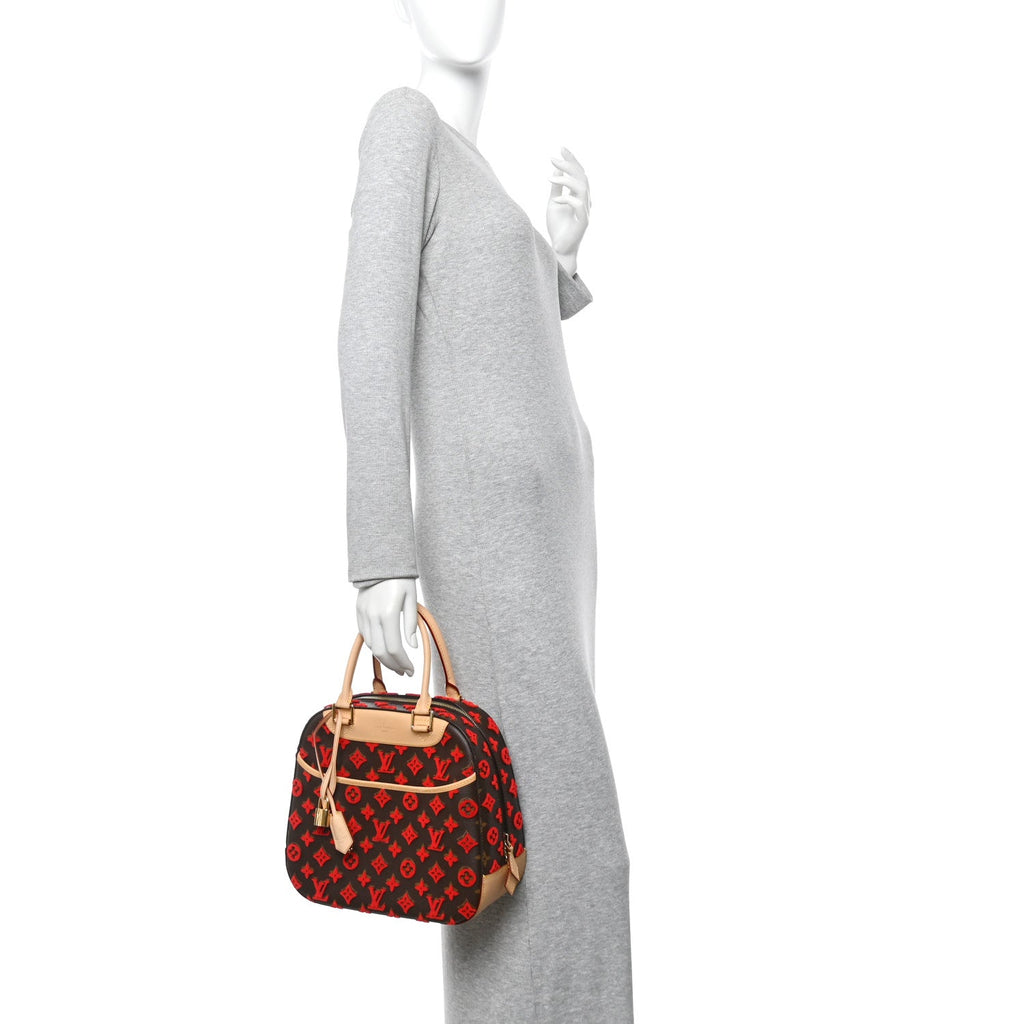 Monogram Tuffetage Deauville Cube Red