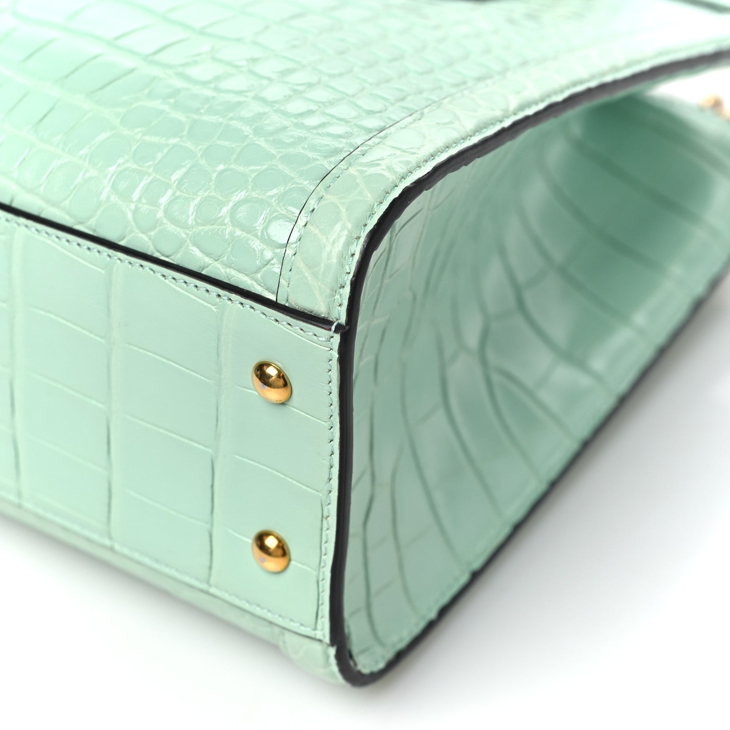 Alligator Small Diana Tote Bag Green
