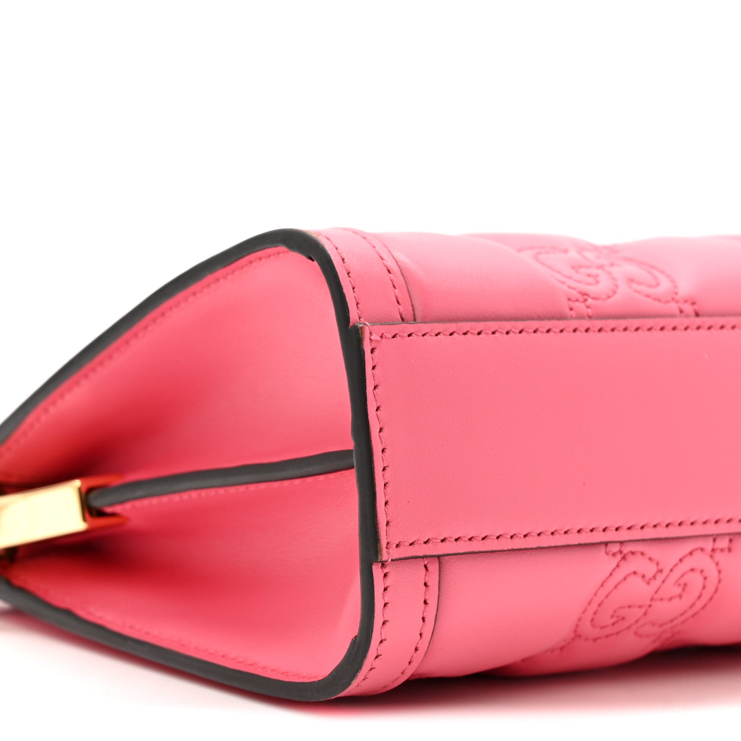 Calfskin GG Matelasse Small Slim Chain Shoulder Bag Rhodamine Pink Natural