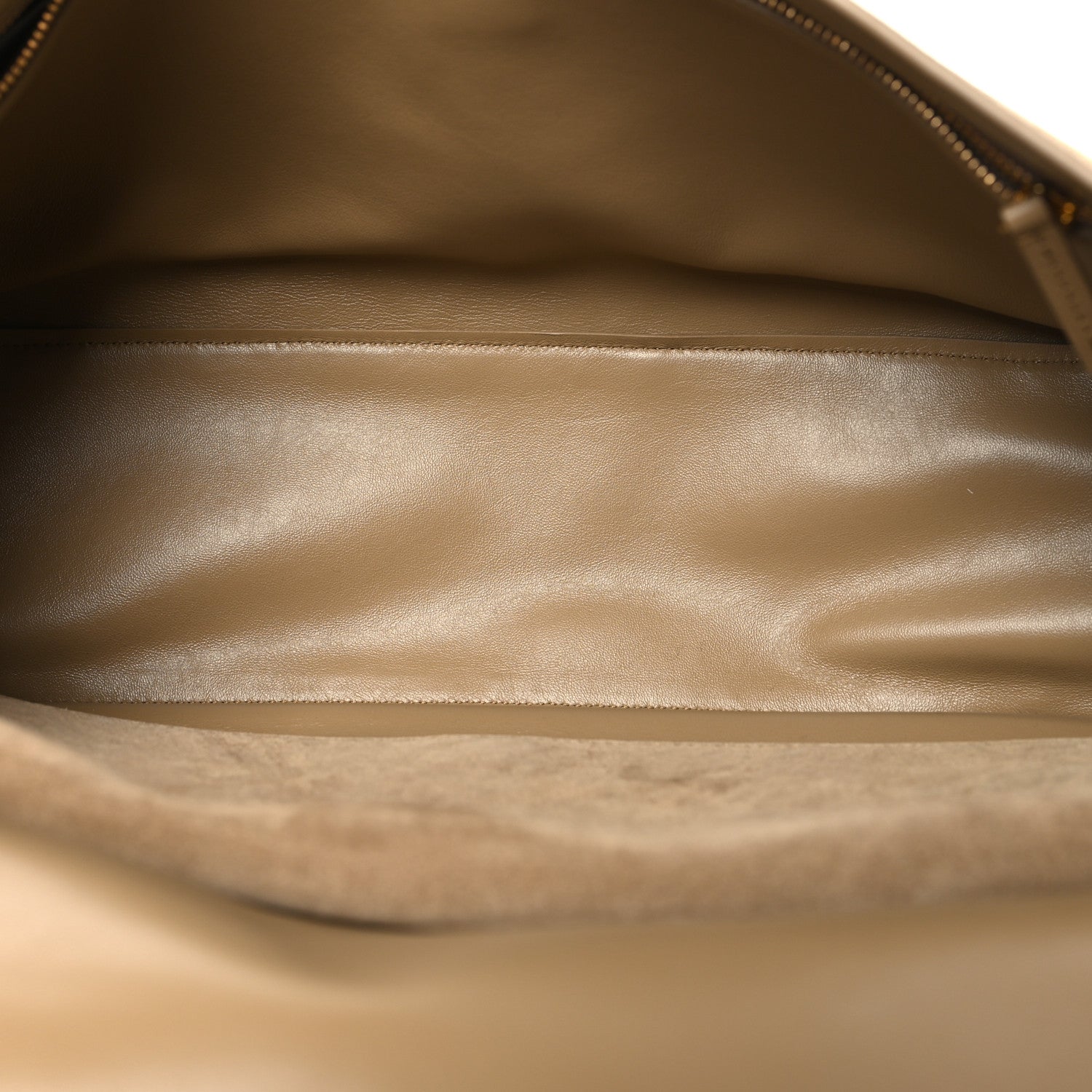 Suede Calfskin Small Souplissimo Maxi Flap Dark Beige