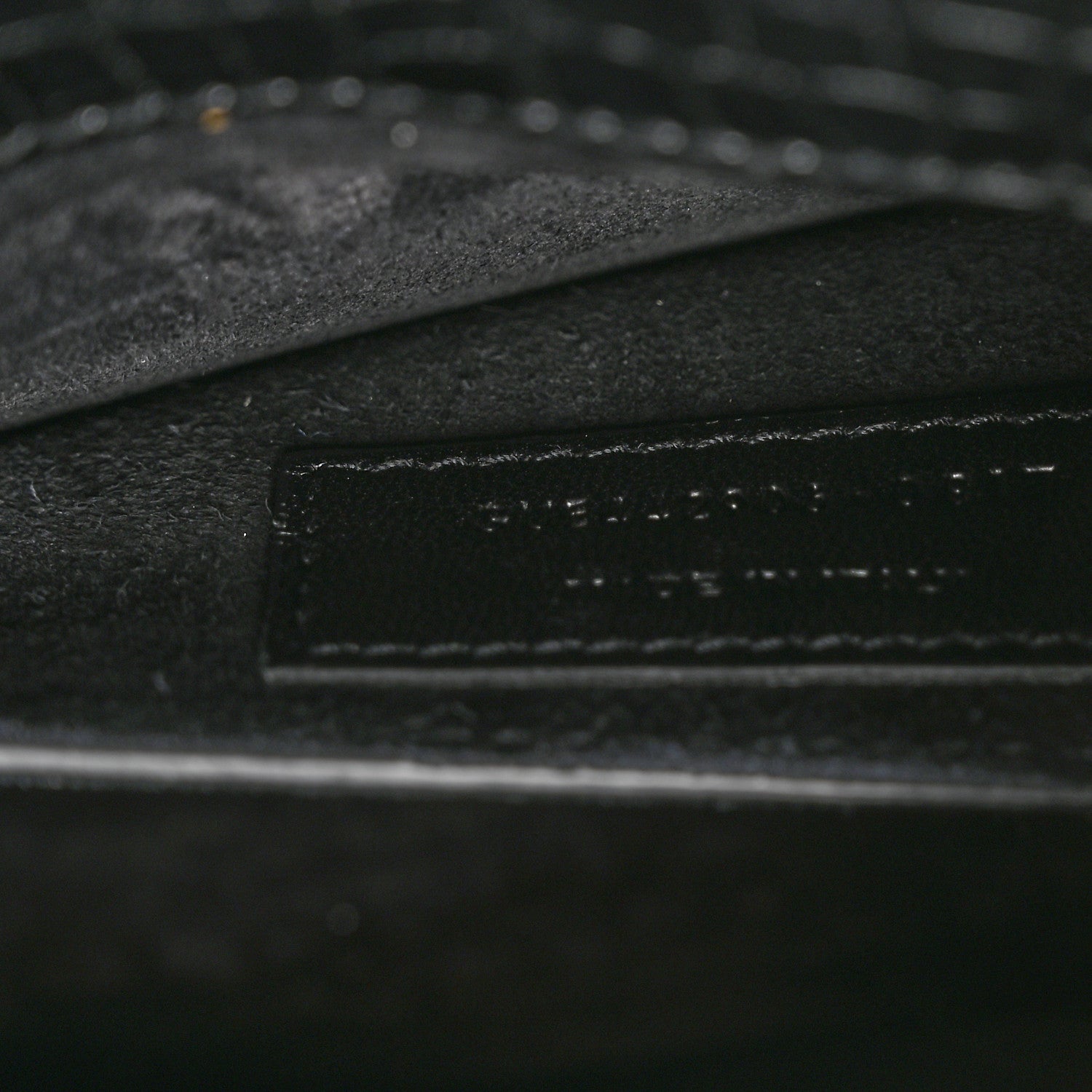 Calfskin Crocodile Embossed Medium Monochrome Monogram Sunset Black