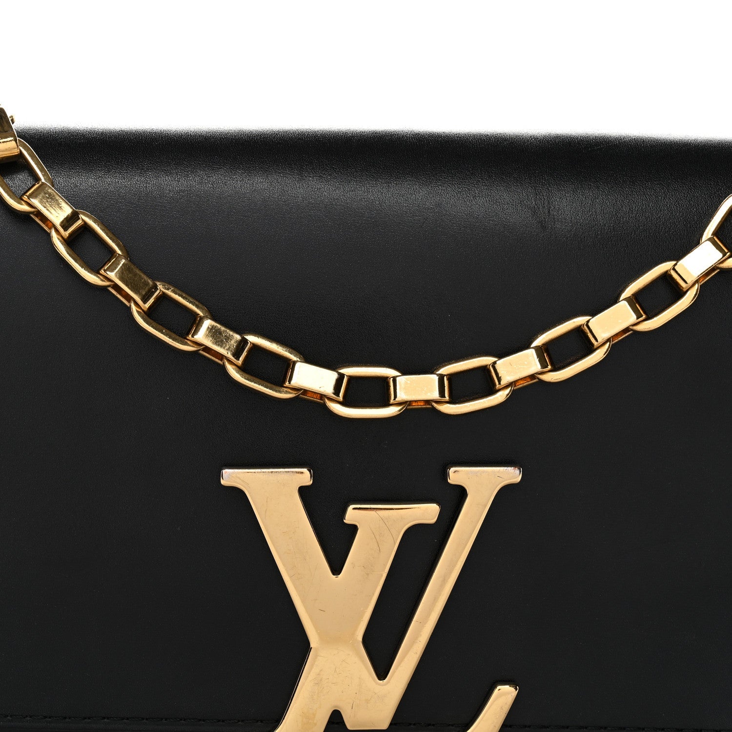 Calfskin Chain Louise MM Black