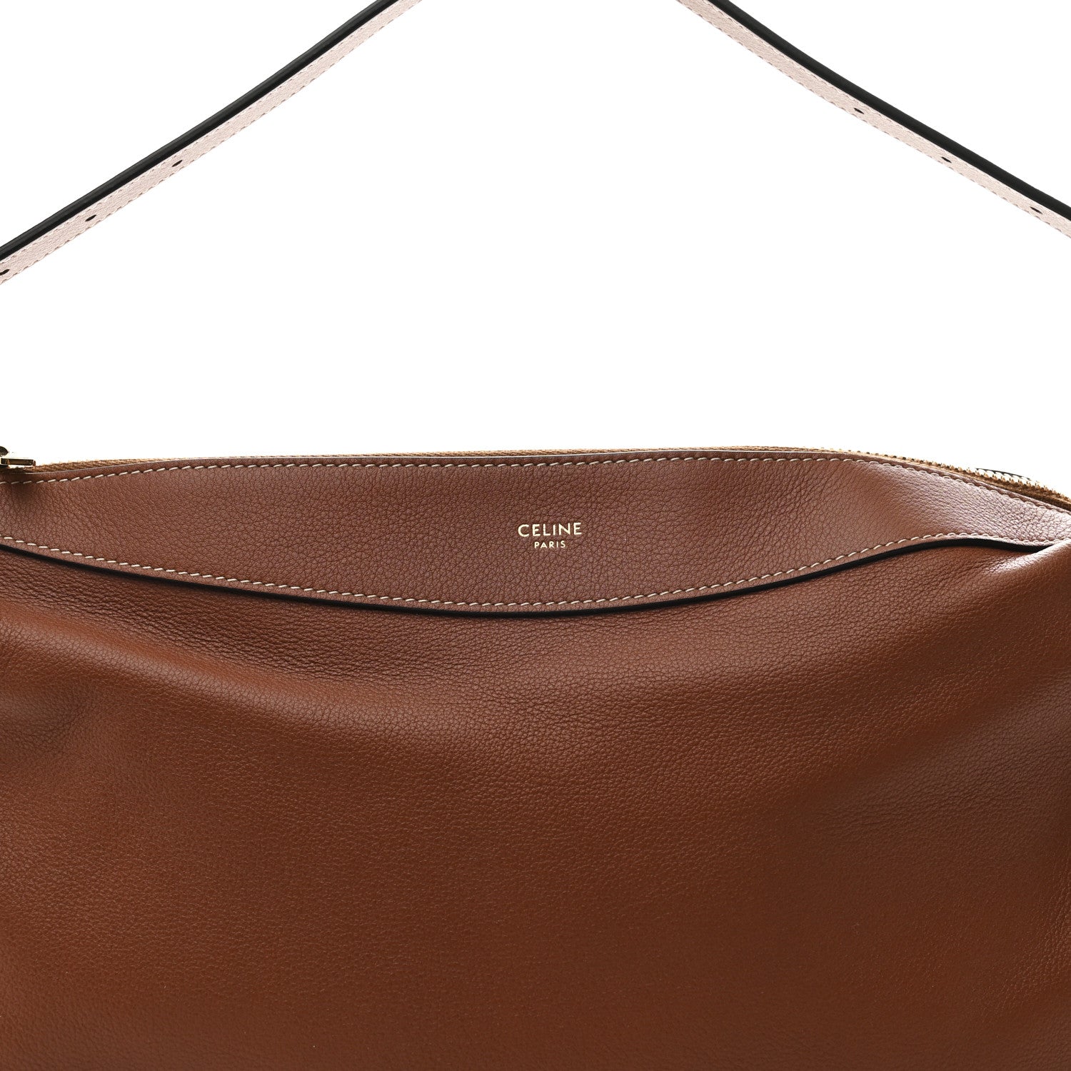 Supple Calfskin Medium Romy Shoulder Bag Tan