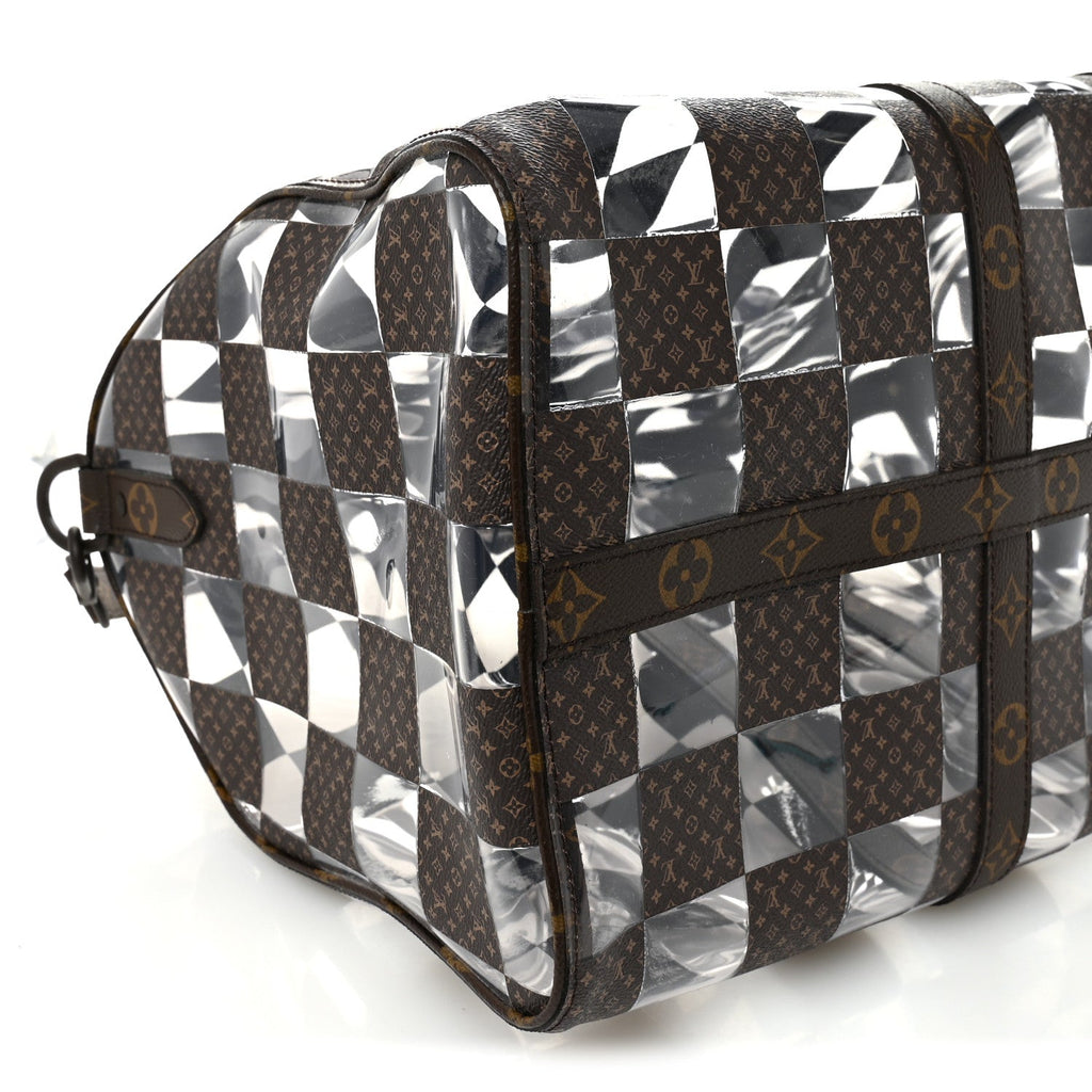 PVC Monogram Chess Keepall Bandouliere 50