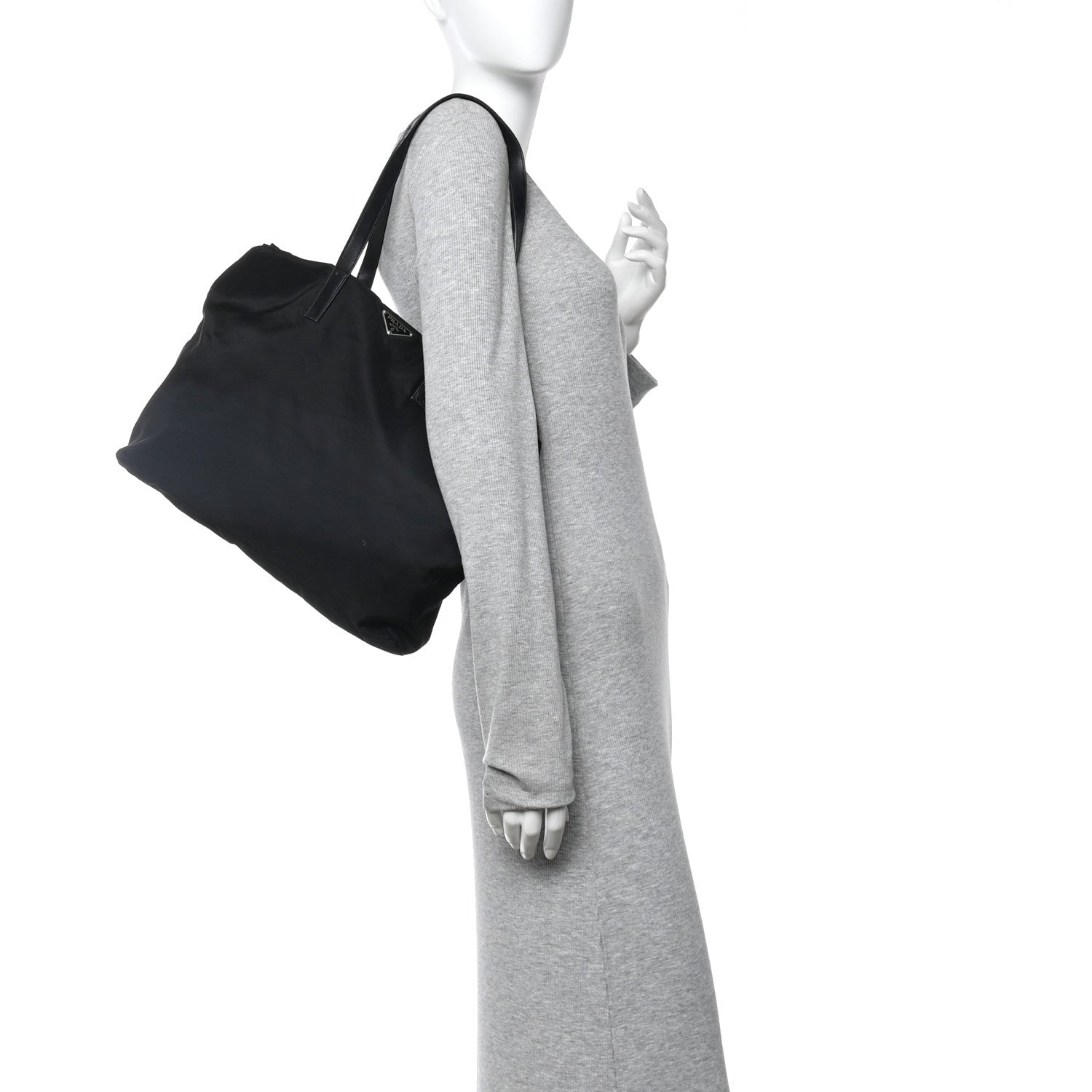 Tessuto Nylon Shopping Tote Black