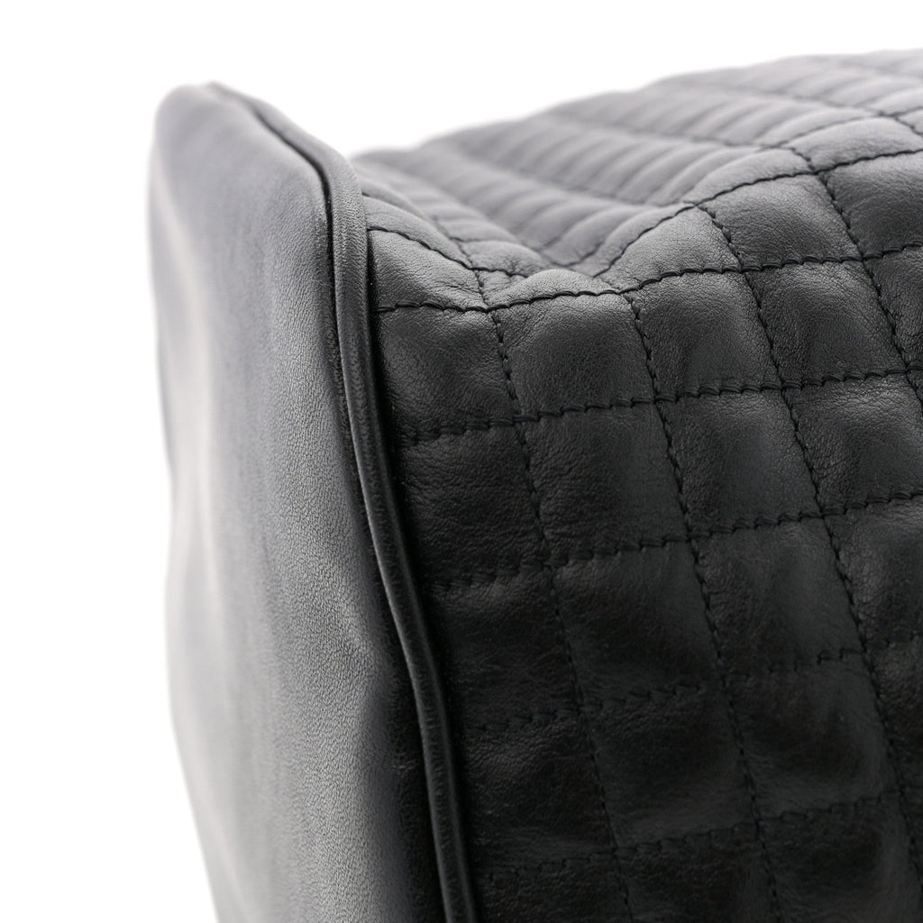 Calfskin Quilted Small C Backpack Black
