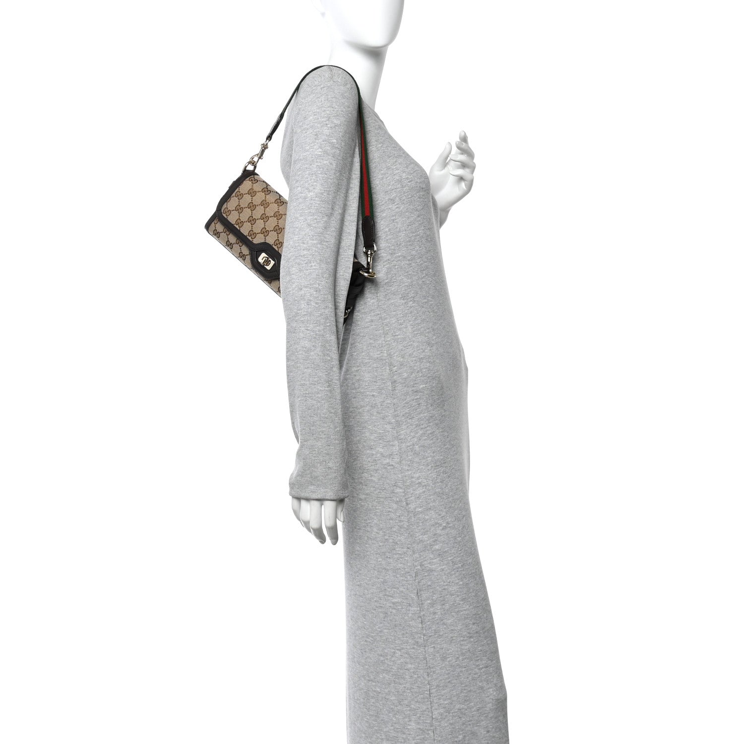 GG Monogram Small Luce Shoulder Bag Beige Ebony