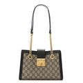 GG Supreme Monogram Small Padlock Tote Black