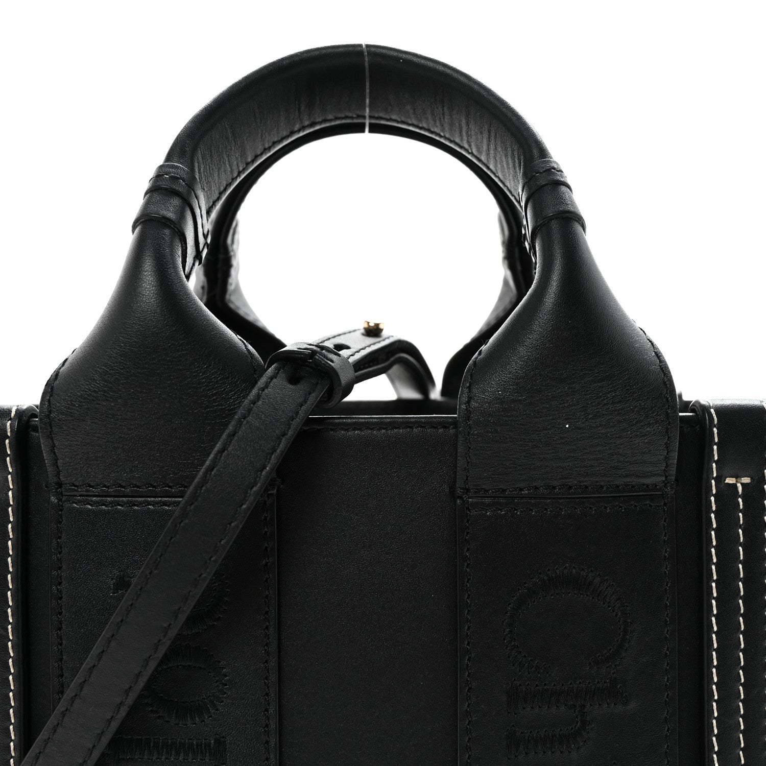 Calfskin Small Woody Tote Black