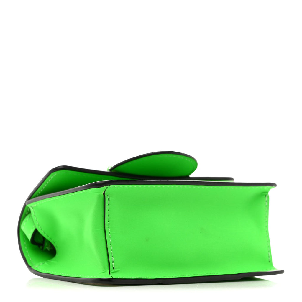 Calfskin Rubber Medusa Shoulder Bag Lime