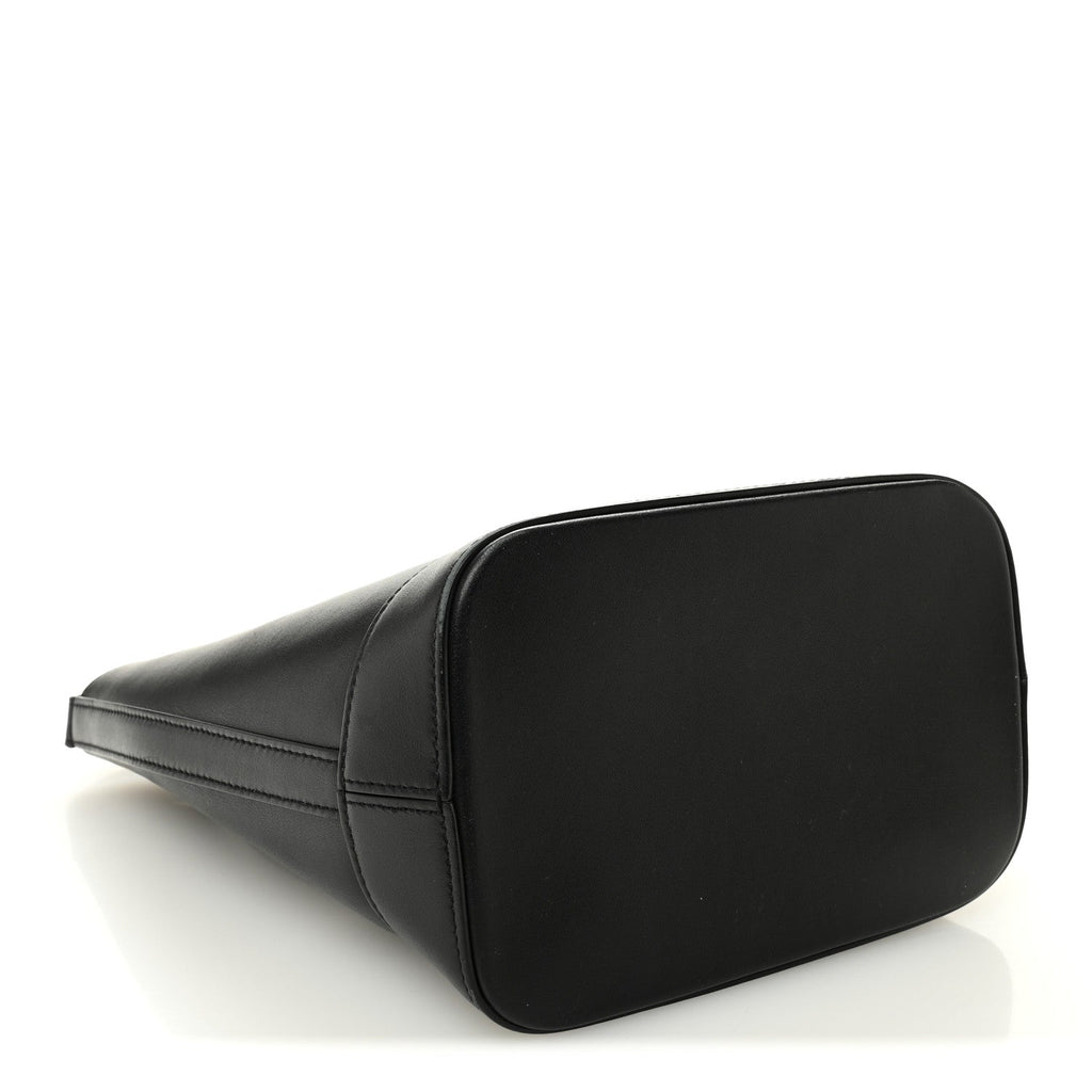 Smooth Calfskin Small Cuir Triomphe Bucket Bag Black