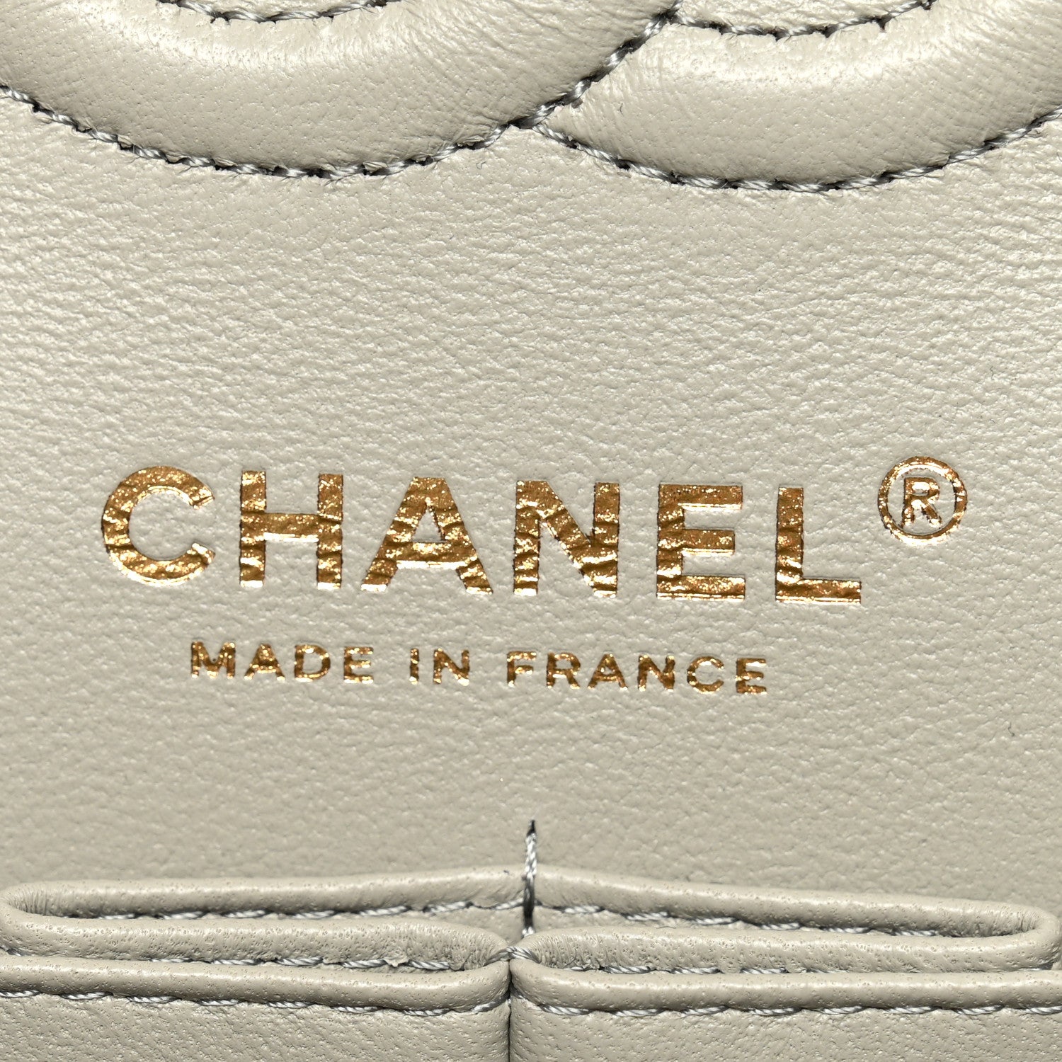 Lambskin Quilted Small Double Flap Grey