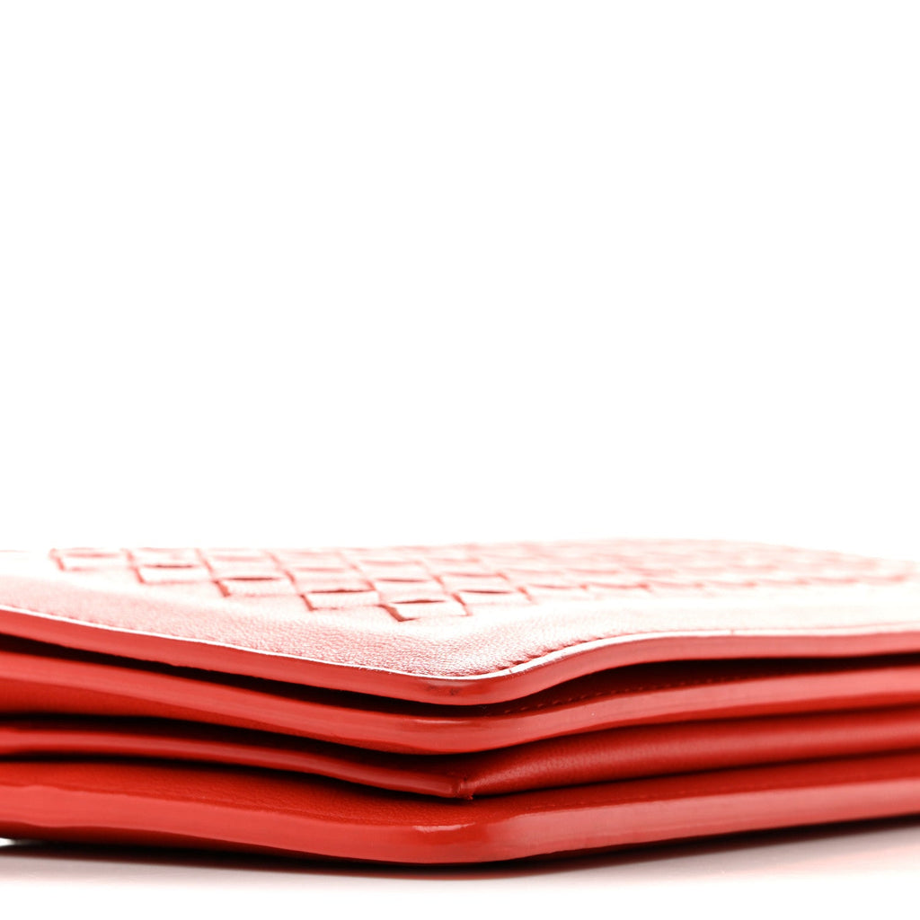 Nappa Intrecciato Continental Wallet on Chain Red