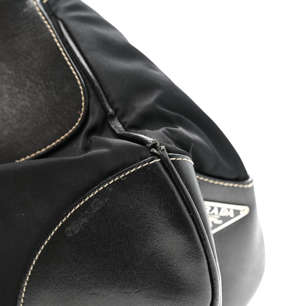 Tessuto Nylon Moon Shoulder Bag Black