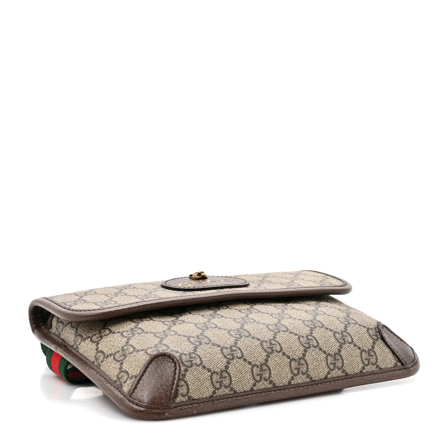 GG Supreme Monogram Neo Vintage Web Belt Bag Brown