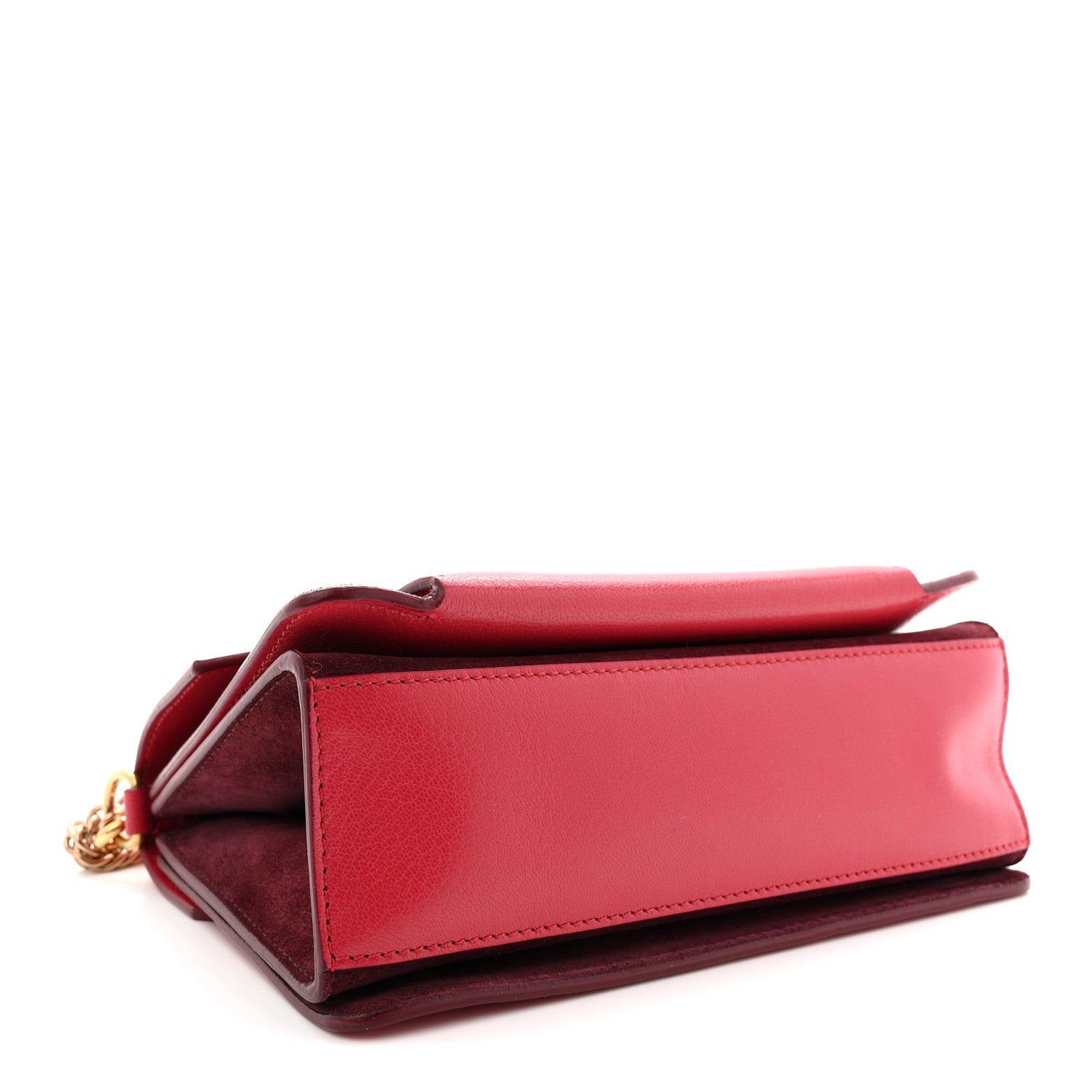 Goatskin Suede Small GV3 Shoulder Bag Pink Aubergine