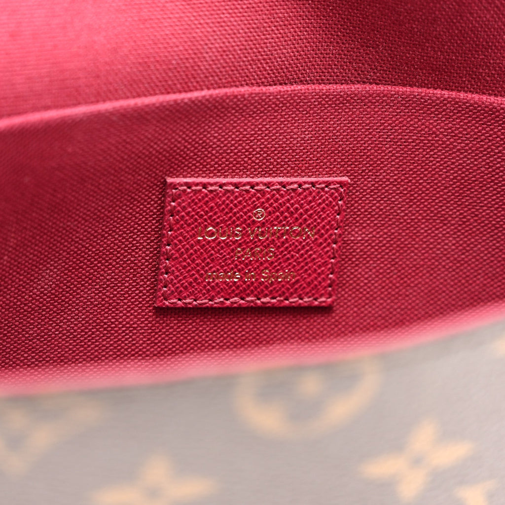Monogram Pochette Felicie Chain Wallet Fuchsia