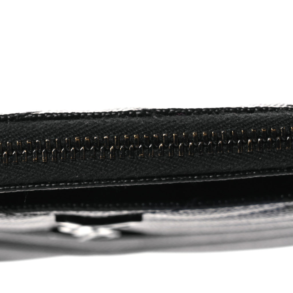Grain De Poudre Chevron Monogram Bill Pouch Black