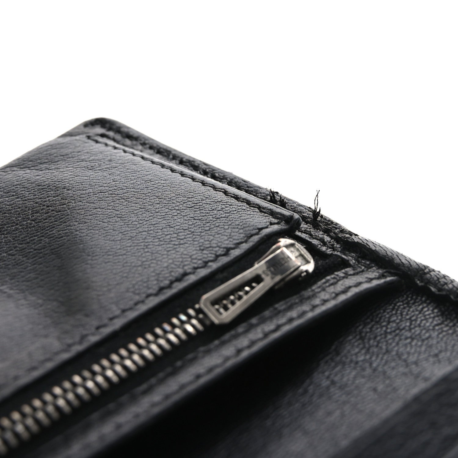 Shiny Alligator Bearn Gusset Wallet Black