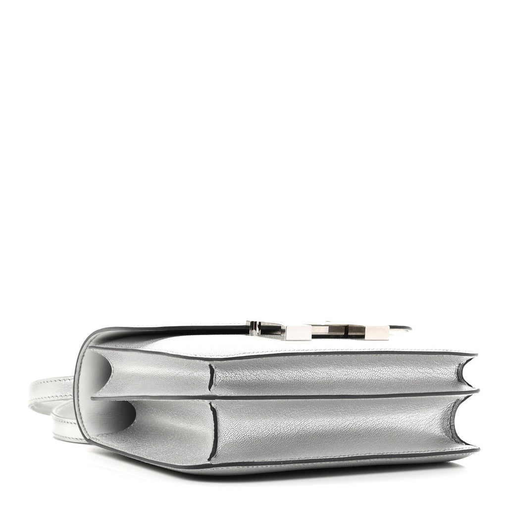 Metallic Chevre Chamkilight Constance 18 Argent