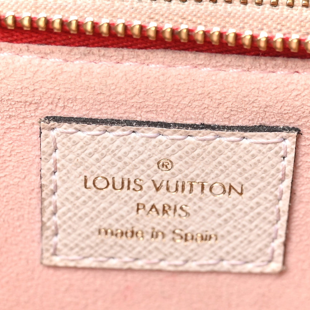 Monogram Giant Double Zip Pochette Rouge