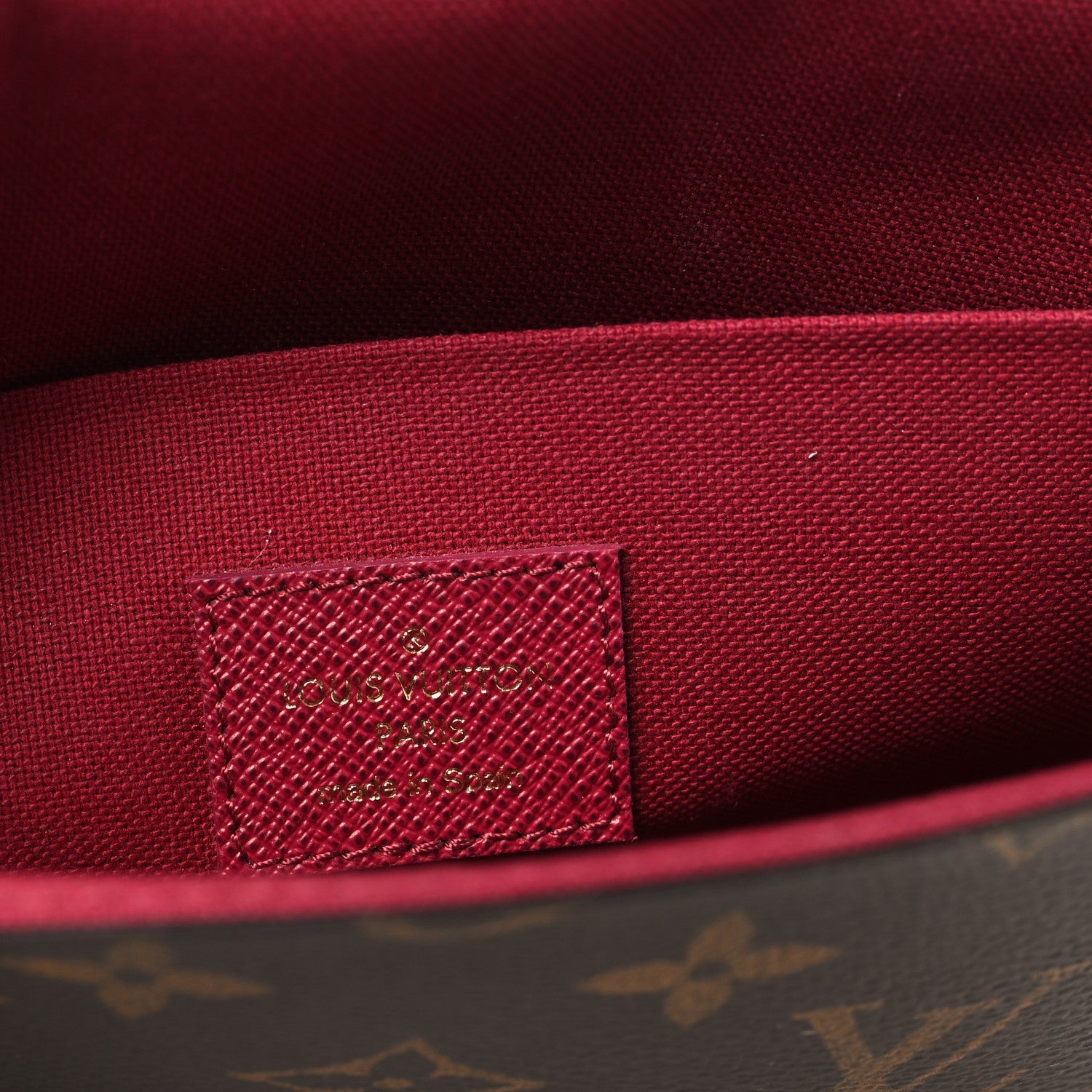 Monogram Pochette Felicie Chain Wallet Fuchsia