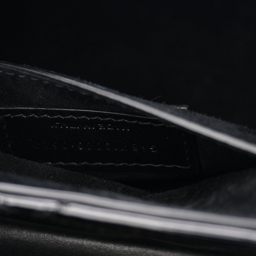 Patent Matelasse Monogram June Box Bag Black