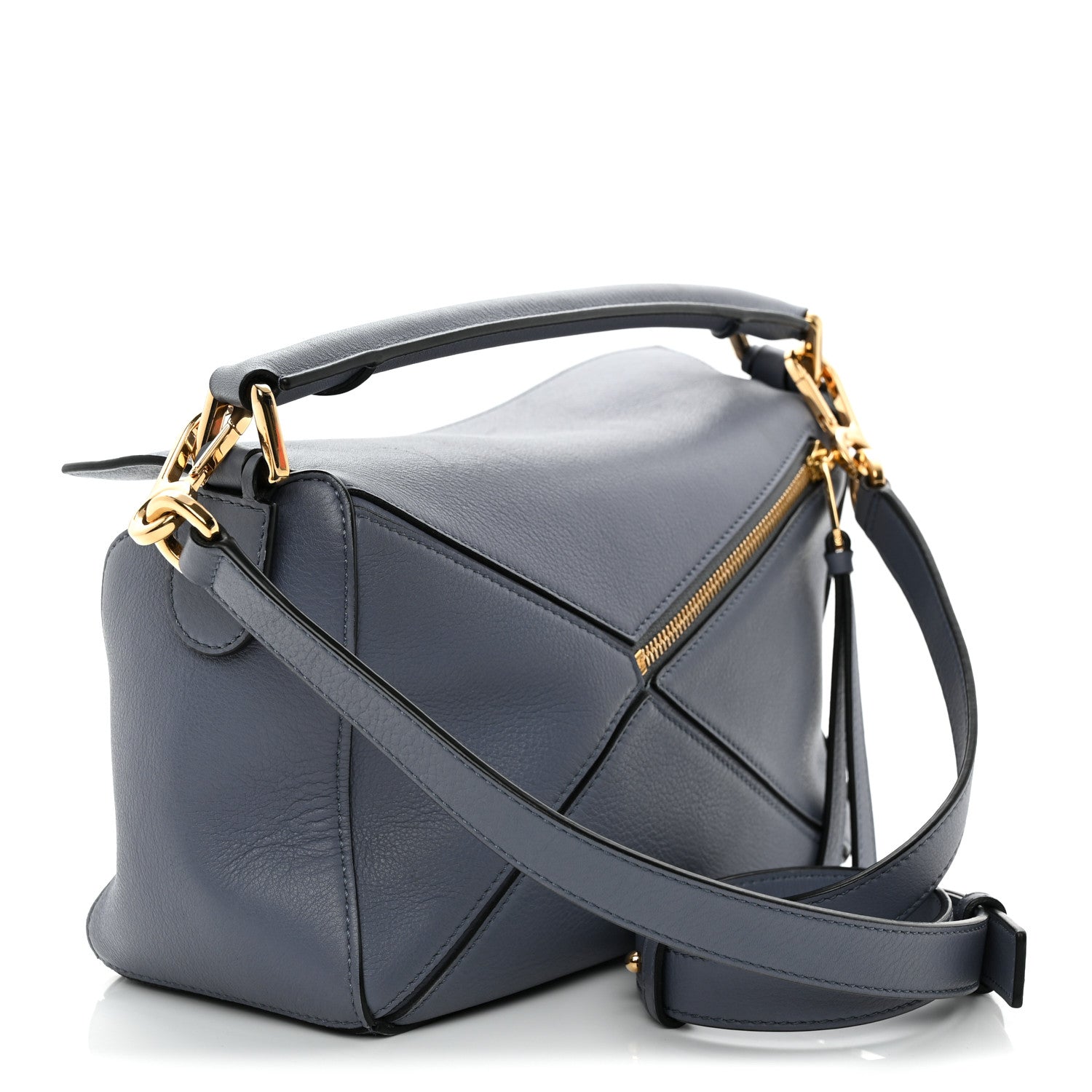 Calfskin Small Puzzle Bag Atlantic Blue