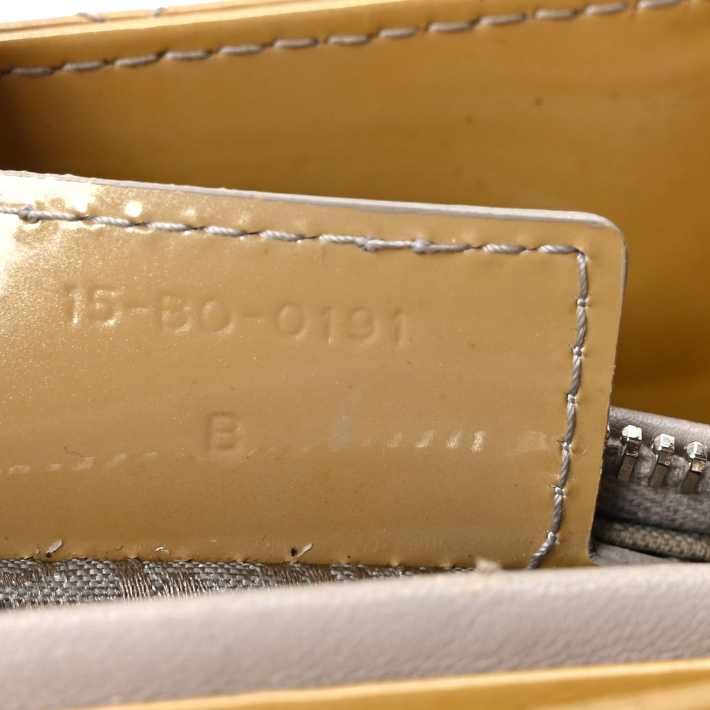 Patent Cannage Medium Lady Dior Beige
