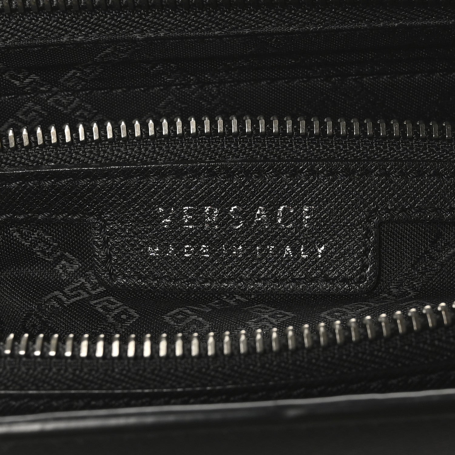 Saffiano Medusa Top Handle Briefcase Black