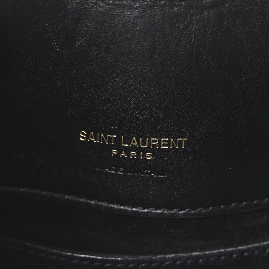 Shiny Calfskin Le 37 Bucket Bag Black