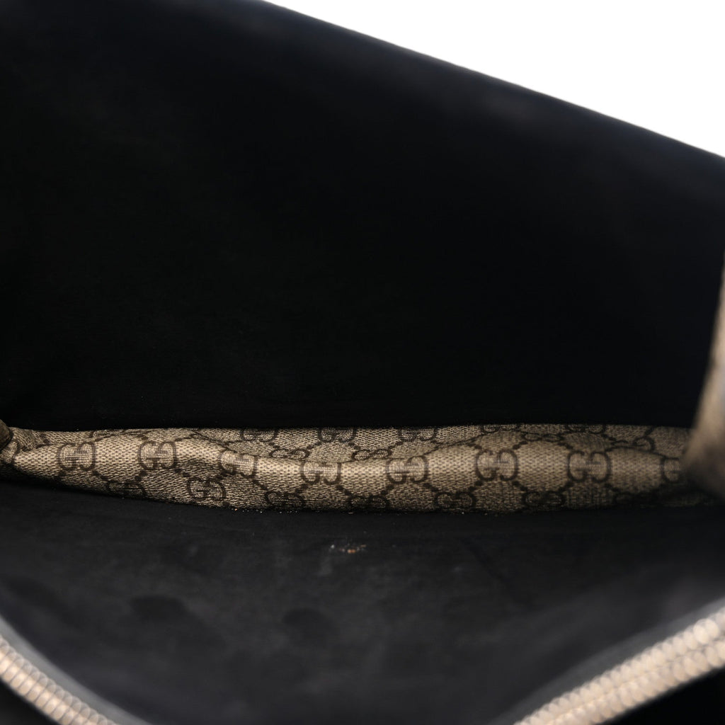 GG Supreme Monogram Medium Dionysus Shoulder Bag Black
