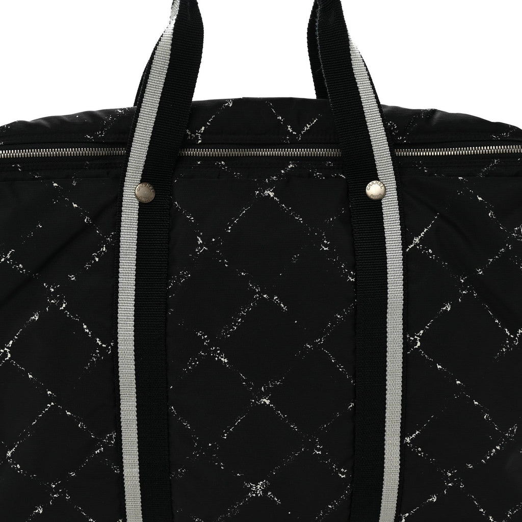 Nylon Large Travel Duffle Bag Black