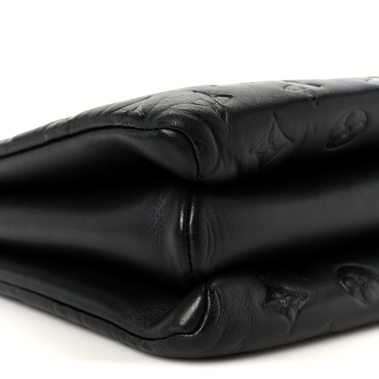 Lambskin Embossed Monogram Coussin PM Black