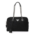 Nylon Tessuto Impuntu Quilted Shoulder Bag Black