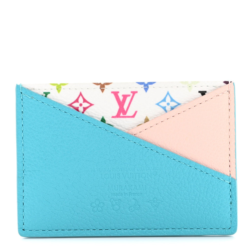 LV X TM Monogram Multicolor Criss-Cross  Holder Kabira Blue Rose
