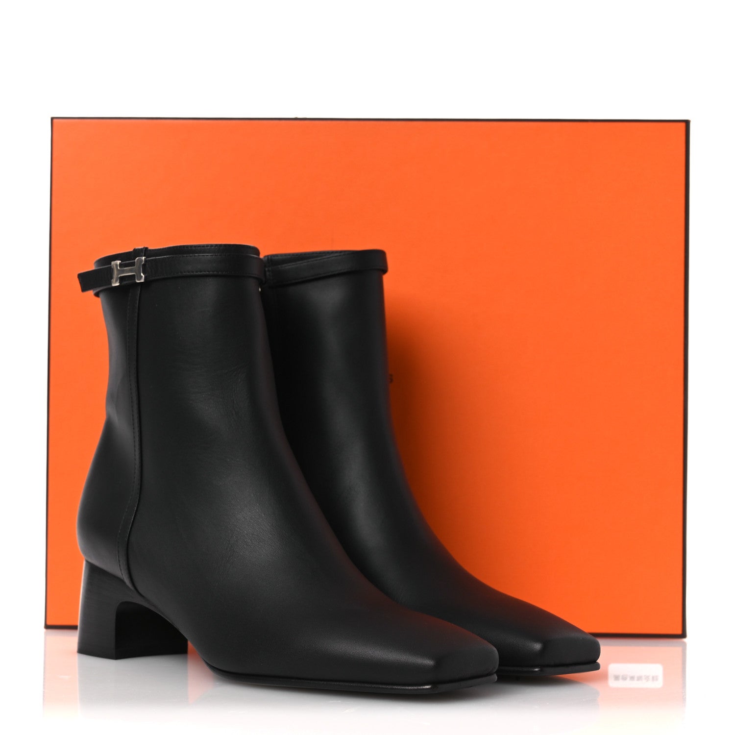 Calfskin Hommage Ankle Boots 37.5 Black