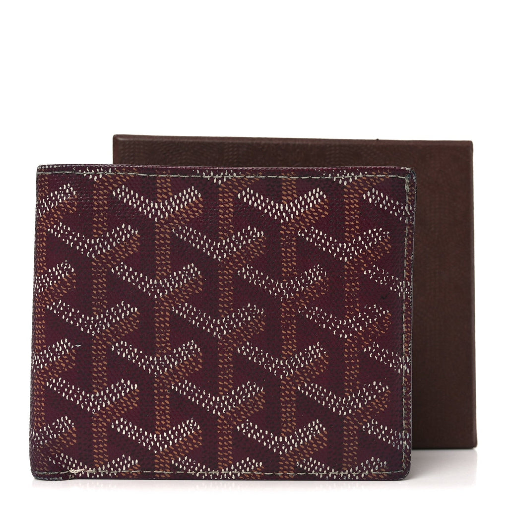 Goyardine Bi-Fold Victoire PM Wallet Burgundy