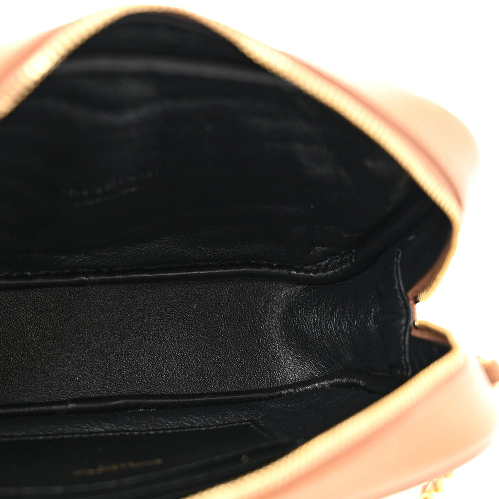 Grain De Poudre Matelasse Monogram Mini Lou Camera Bag Dark Natural