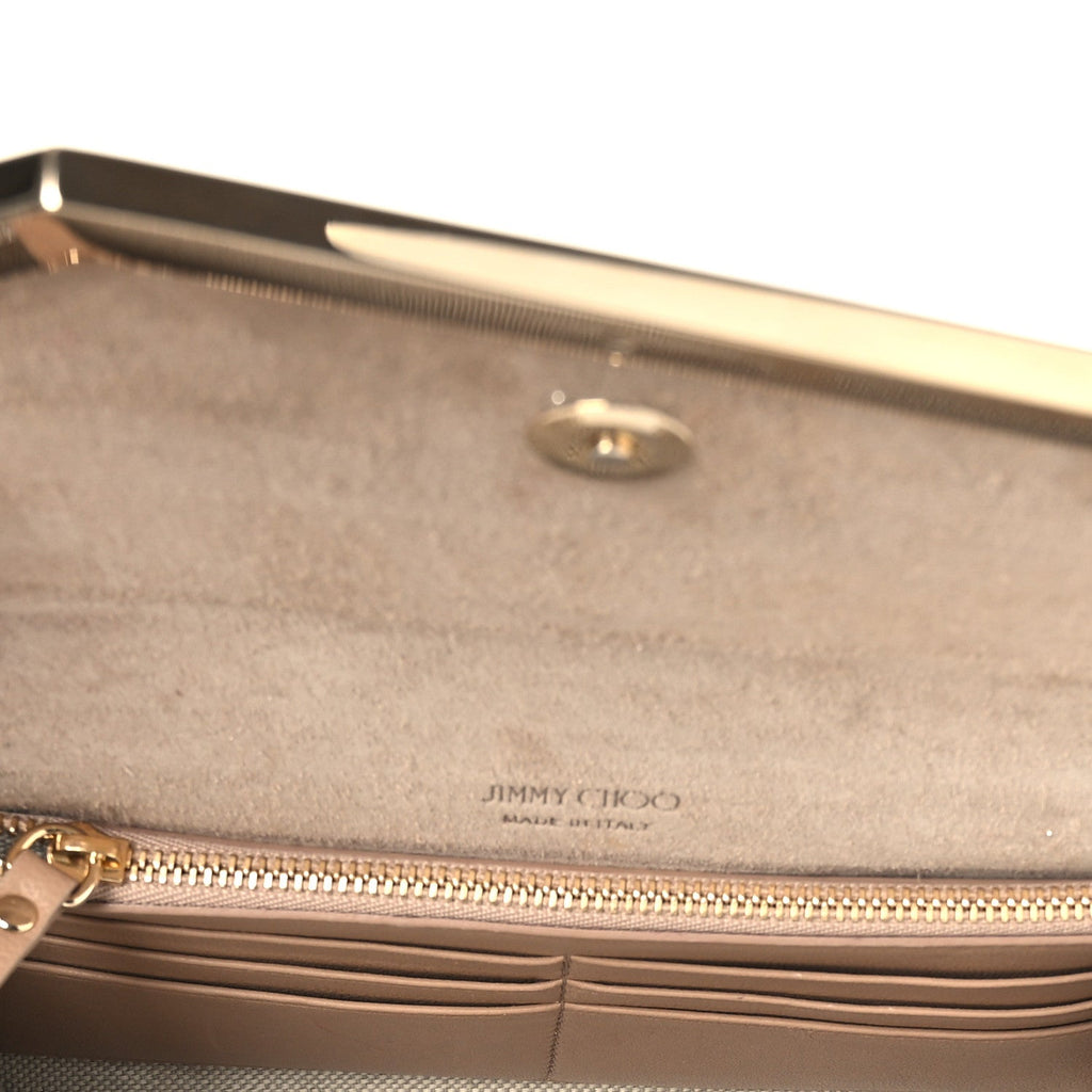 Dusty Glitter Emmie Clutch Platinum Ice