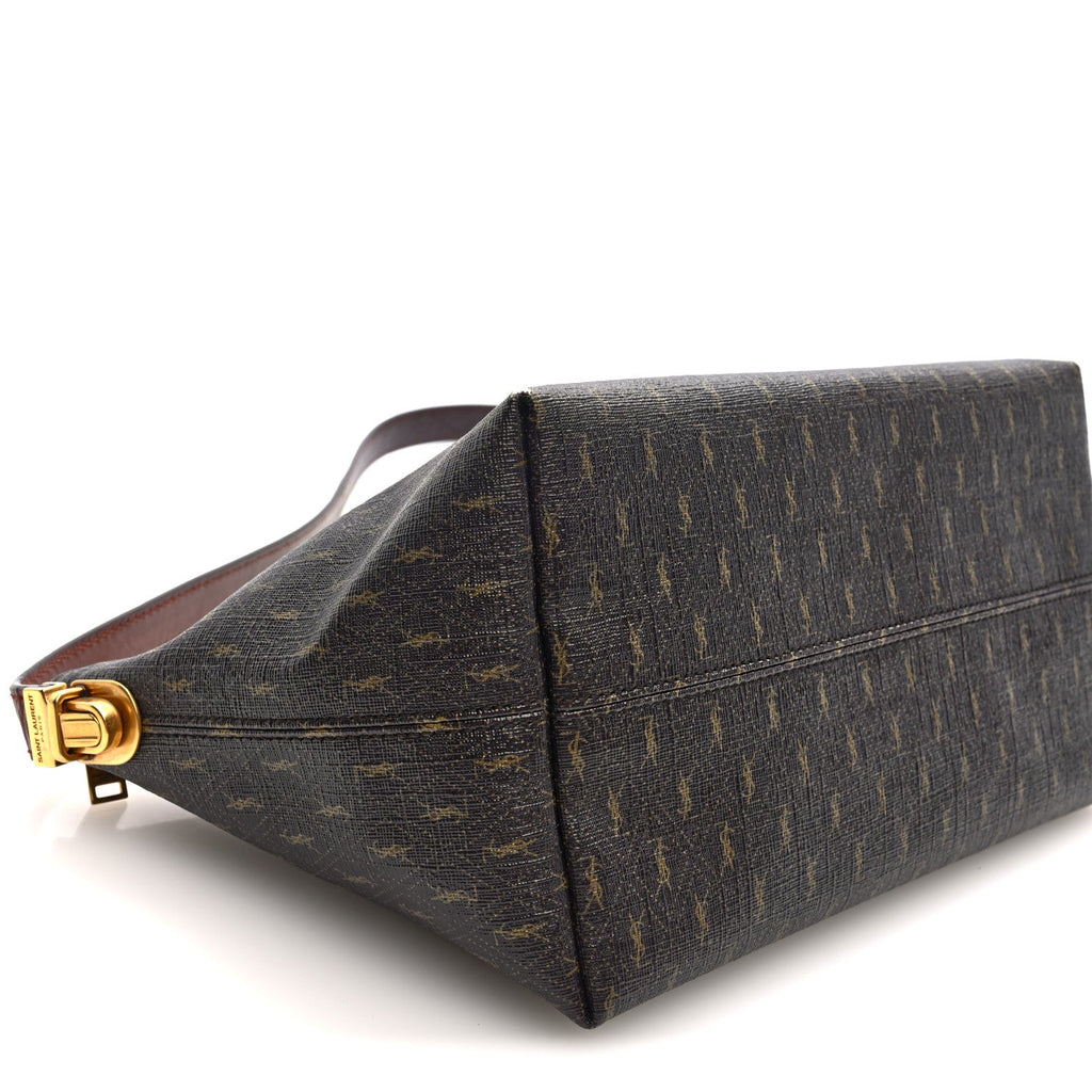 Canvas Smooth Calfskin Le Monogramme Crossbody Bag Chestnut