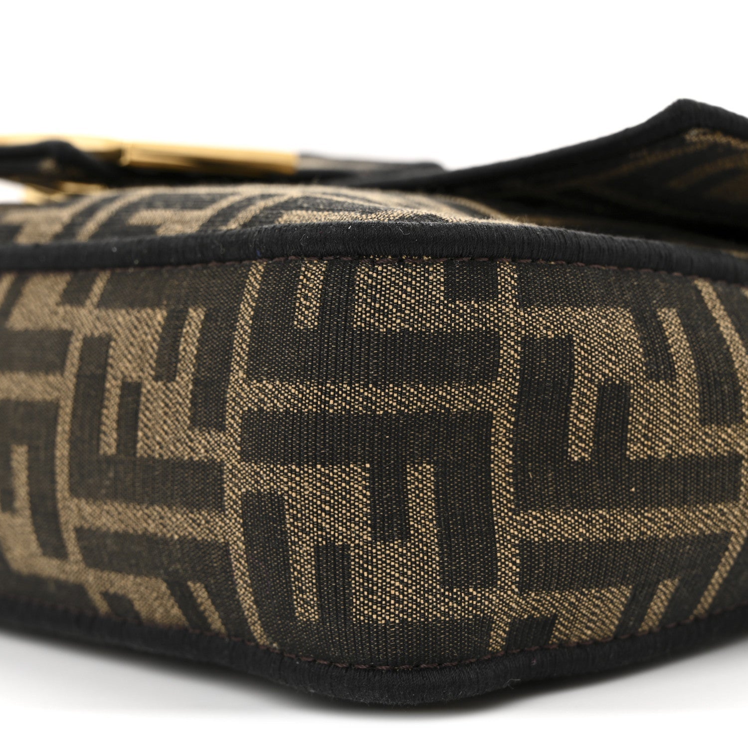 Fabric Jacquard FF 1974 Medium Baguette Tobacco Moro Black